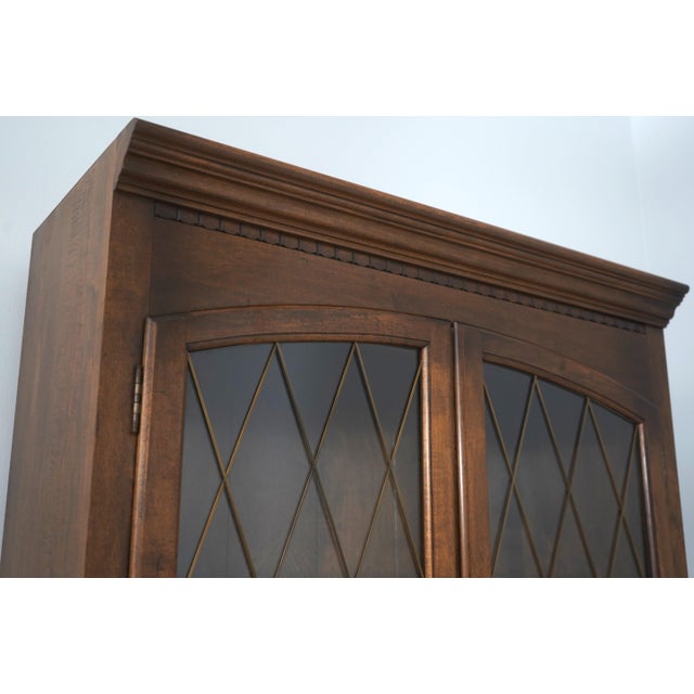Brown Ethan Allen Maple 2 Door China Cabinet For Sale - Image 8 of 18