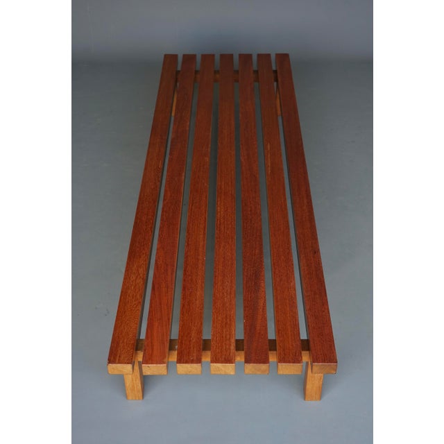 1960s Mid-Century Slatted Teak Low Bench, 1960s For Sale - Image 5 of 18