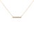 Poised at the collarbone like a stroke of light, this slim horizontal bar glows with a single row of natural diamond...