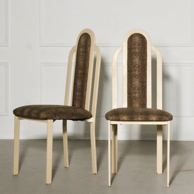 1990s Post Modern Art Deco Leopard Side Chairs - A Pair For Sale - Image 10 of 10