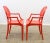 Late 20th Century Set of Four Philippe Starck Style Red Molded Plastic Armchairs For Sale - Image 9 of 10