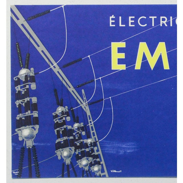 Mid-Century Modern 1966 Original French Poster, Emprunt Electricité De France (Villemot) - Small For Sale - Image 3 of 3