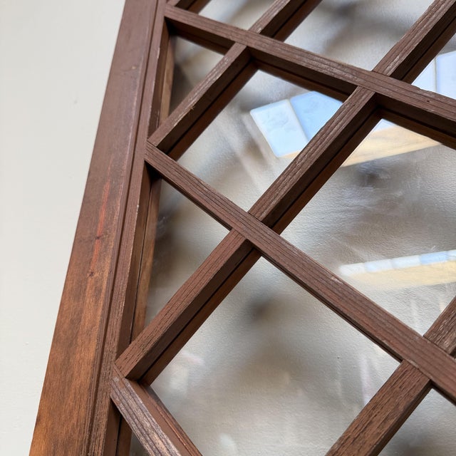 Mid-Century Modern Vintage Japanese Kōshi Panel with Glass, 1950s For Sale - Image 3 of 18