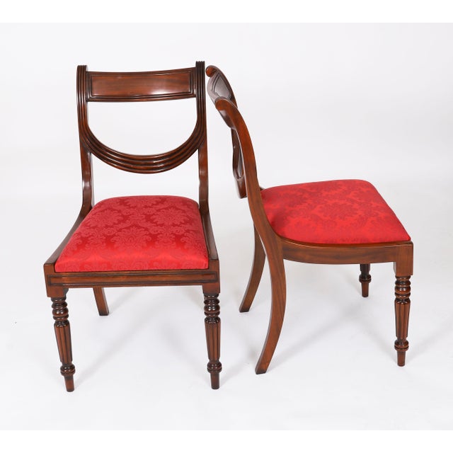 Vintage Regency Revival Swag Back Dining Chairs, Set of 22 For Sale - Image 10 of 17
