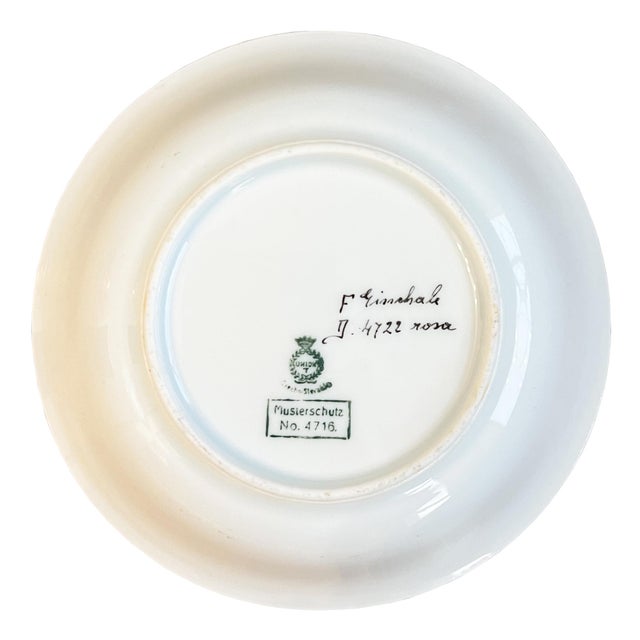 Antique German Pink Cameo Porcelain Plate With Classical Profile, C. Late 1800s For Sale In Oklahoma City - Image 6 of 7