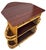 Wood Restored Mid-Century Sailboat Ships Bow Shaped Stacked Rattan Dry Bar For Sale - Image 7 of 13