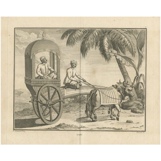 Traditional Indian Bullock Cart, 1806, Paper For Sale