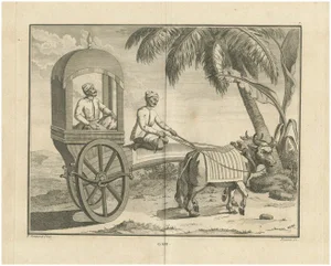 Traditional Indian Bullock Cart, 1806, Paper