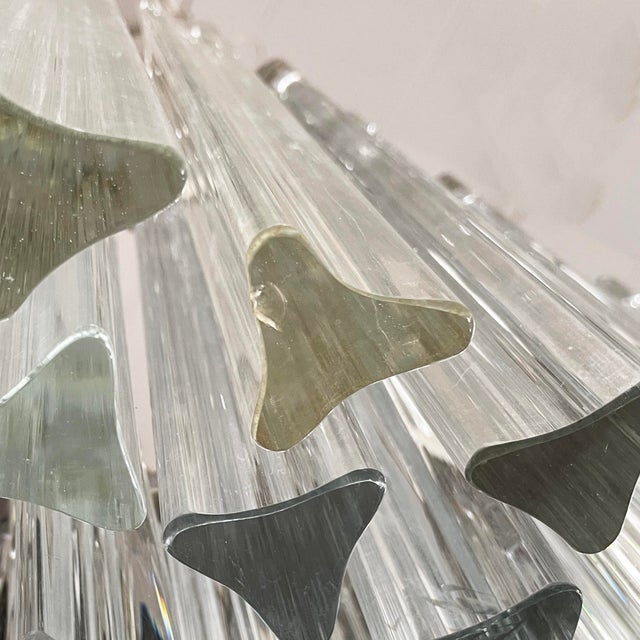 Mid-Century Modern Italian Murano Glass Chandelier attributed to Paolo Venini, 1950s For Sale - Image 9 of 18