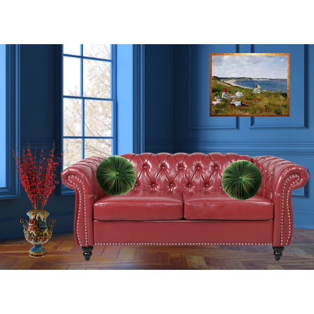 Capodimonte Capodimonte Porcelain Double Handled Urn Vase Boy and Girl For Sale - Image 4 of 17