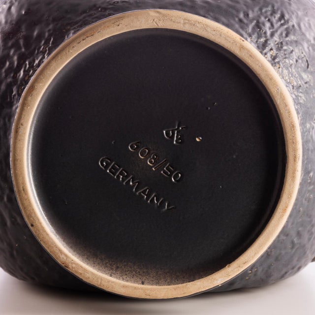 1960s Large Fat Lava Model 608/50 Red Fire Floor Vase by Dumler & Breiden, Germany, 1960s For Sale - Image 5 of 6