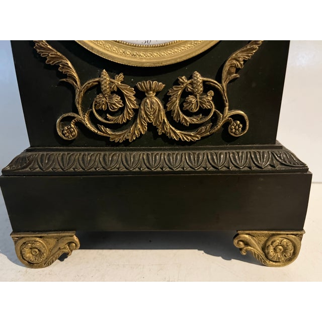 Bronze Clock with Green Patina, 1800s For Sale - Image 9 of 18