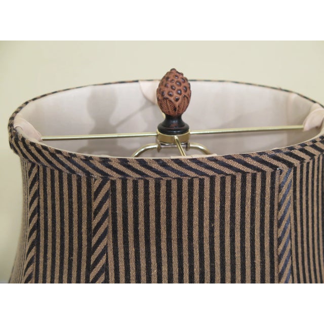 Decorative Toleware Urn Table Lamp W. Shade For Sale - Image 4 of 7