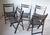 Vintage Painted Black Folding Chairs, Set of 5 For Sale - Image 5 of 18