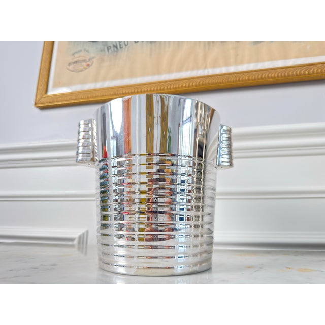 Luc Lanel Silver Plated Ice Buckets Luc Lanel, French Work, Christofle. Circa 1930 For Sale - Image 4 of 5