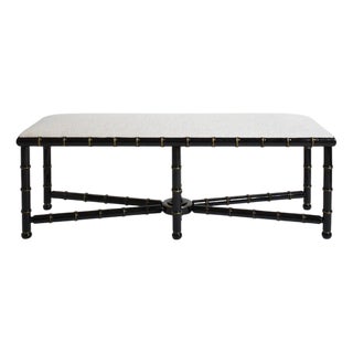 Faux Bamboo Bench, 1970s For Sale