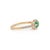 Metal Art Deco Zambian Emerald & Diamond Halo Ring Size 7 in 14k Yellow Gold For Sale - Image 7 of 17
