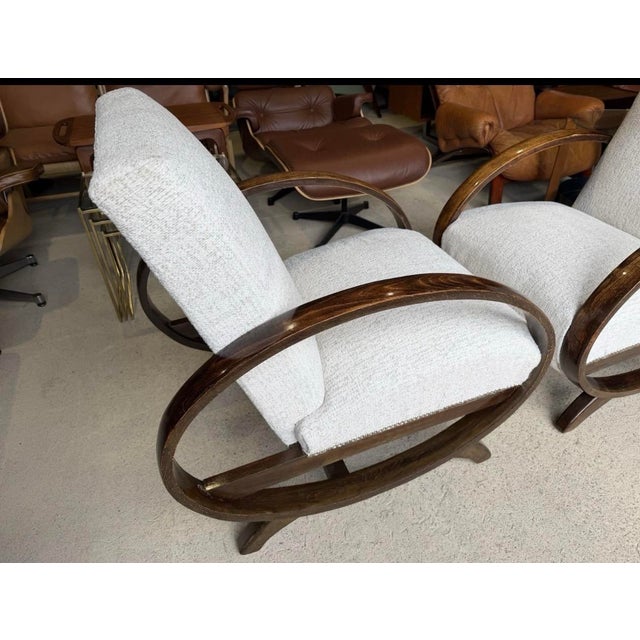Art Deco Style Armchairs by Jindrich Halabala, Set of 2 For Sale - Image 6 of 18
