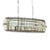 Currey & Company Massive Zanzibar Rectangular Mercury Glass Steel 12 Light Chandelier For Sale