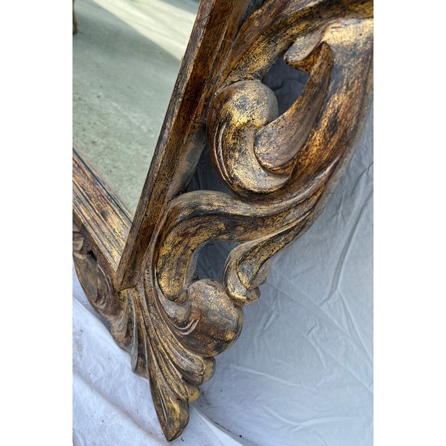 1980s Old World Mexican Hacienda Collection: Console Table With Monumental Mirror & Decorative Corbels, 5 Pieces For Sale In Sacramento - Image 6 of 18