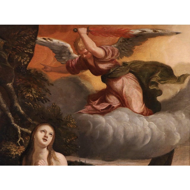 17th Century Workshop of Abraham Bloemaert, Adam and Eve, 1650, Oil on Canvas For Sale - Image 5 of 16