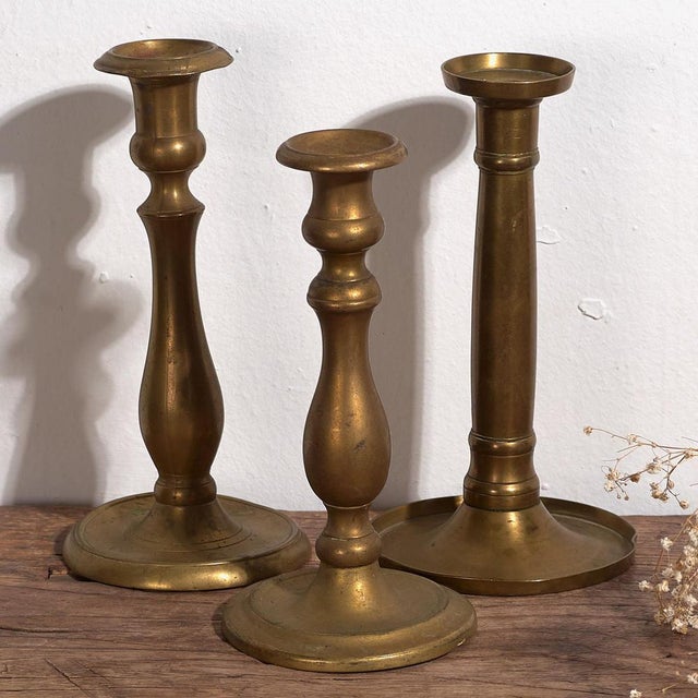 Vintage Candleholders, 1920, Set of 3 For Sale - Image 9 of 9