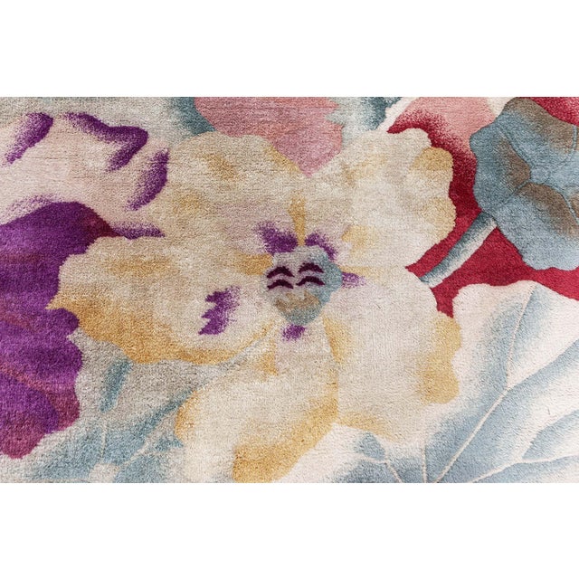 Art Deco Chinese Art Deco Botanic Rug For Sale - Image 3 of 8