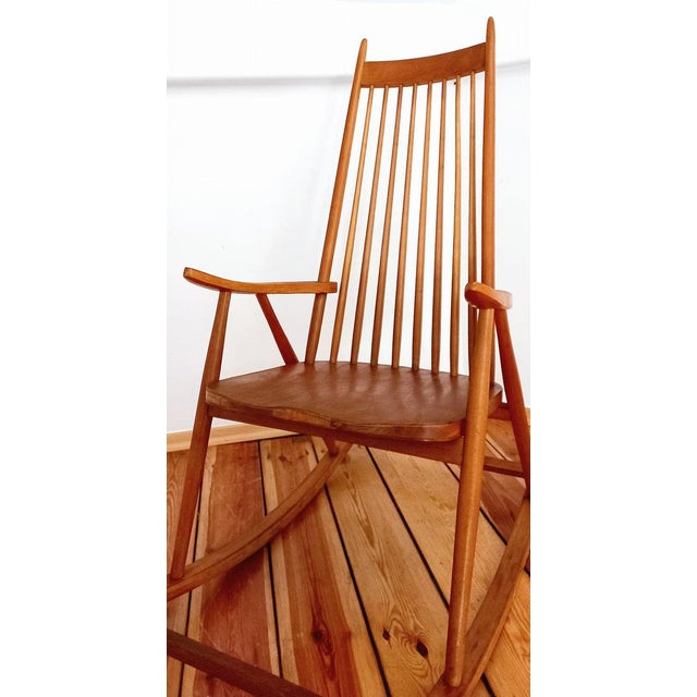 Vintage Rocking Chair from Drevopodnik Holesov, Czechoslovakia, 1960s For Sale - Image 3 of 14
