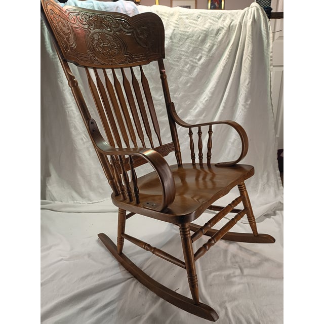 Late 19th Century Late 19th Century Carved Boston Rocker, Circa 1870-1900 For Sale - Image 5 of 8