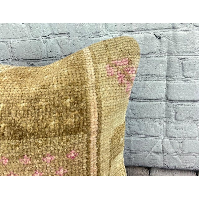 Turkish 20 x 20 Rug Pillow Route Ethereal Turkish Pillow Cushion Cover For Sale - Image 3 of 4