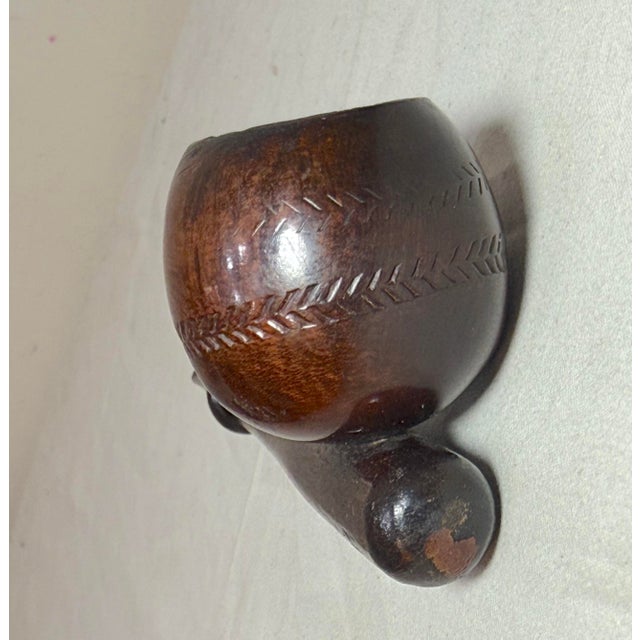Rare Antique 1920's New York Yankees Baseball Bat Hand Carved Wood Smoking Pipe For Sale - Image 10 of 12