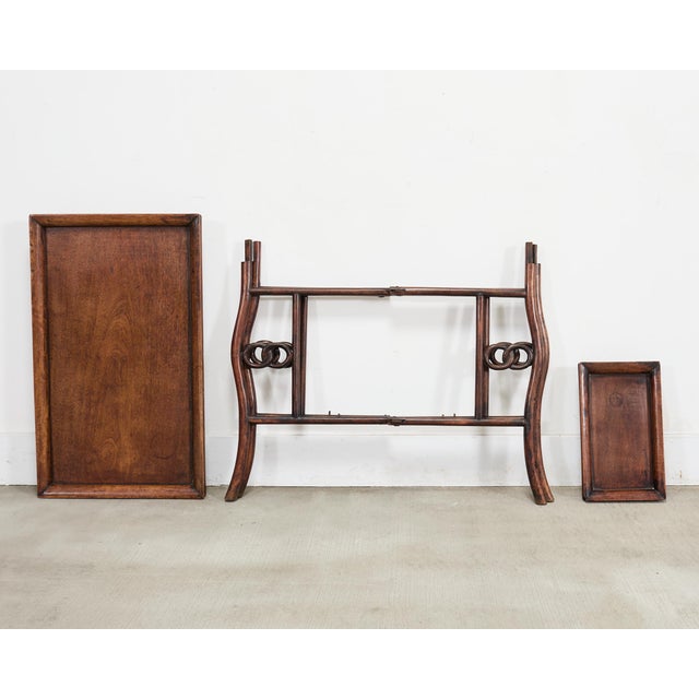 Chinese Export 20th Century Qing Dynasty Folding Tray Table For Sale - Image 18 of 18