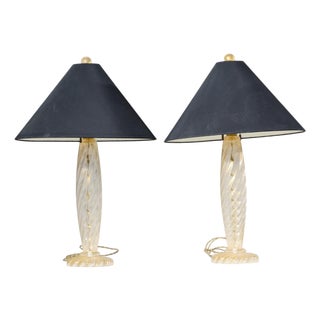 Mid 20th Century John Hutton for Donghia Ondoso Mid Century Murano Glass Lamp - Pair For Sale