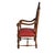 Italian Antique Italian Carved Walnut Figural Throne Chair With Red Leather Seat For Sale - Image 3 of 8