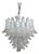 Contemporary Murano Style Glass Sella Chandelier with Kromo Metal Frame For Sale