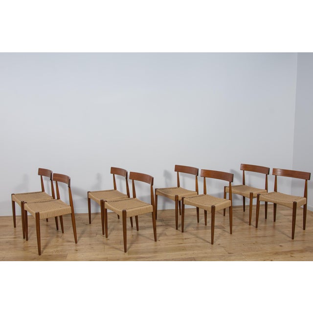 1960s Mid-Century Modern Dining Chairs by Arne Hovmand-Olsen for Mogens Kold, 1960s, Set of 8 For Sale - Image 5 of 18