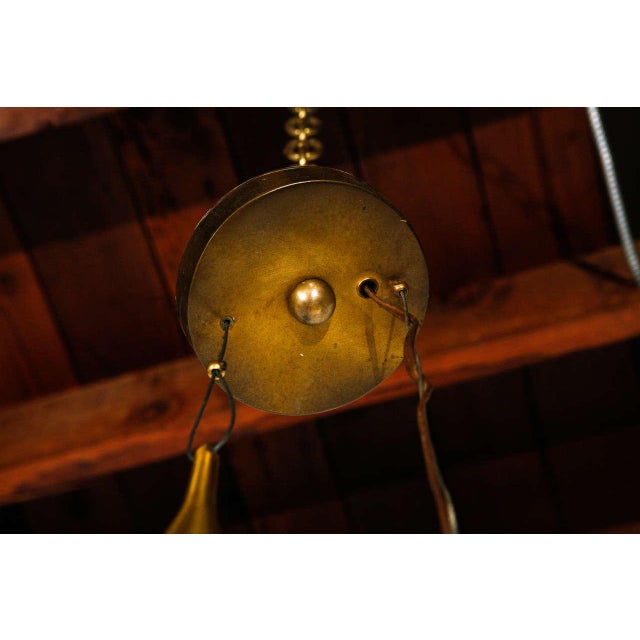 1950s Paavo Tynell Satin Brass Pendant For Sale In Los Angeles - Image 6 of 8