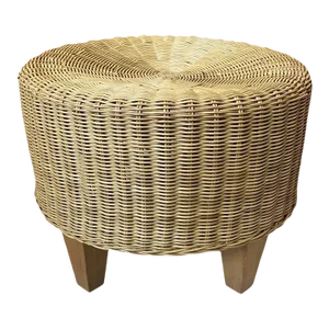 1950s Wicker Footstool