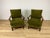 Set of Wooden and Green Velvet Chairs, 1950s For Sale - Image 9 of 9