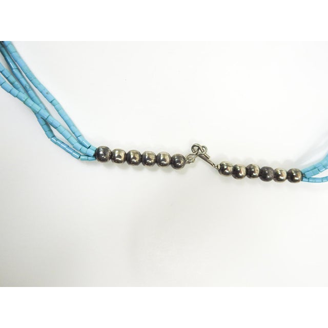 Contemporary Turquoise Hieshi Beaded Multi Strand Necklace For Sale In Seattle - Image 6 of 7