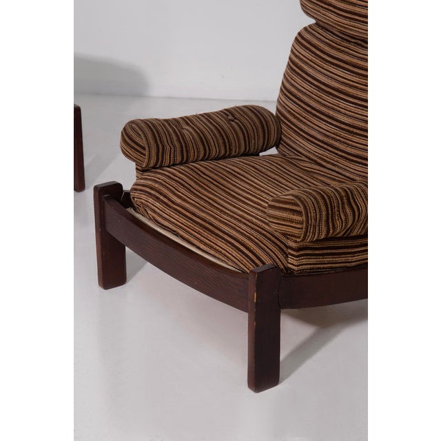 Space Age Italian Armchairs in Original Fabric, 1970, Set of 2 For Sale - Image 13 of 14