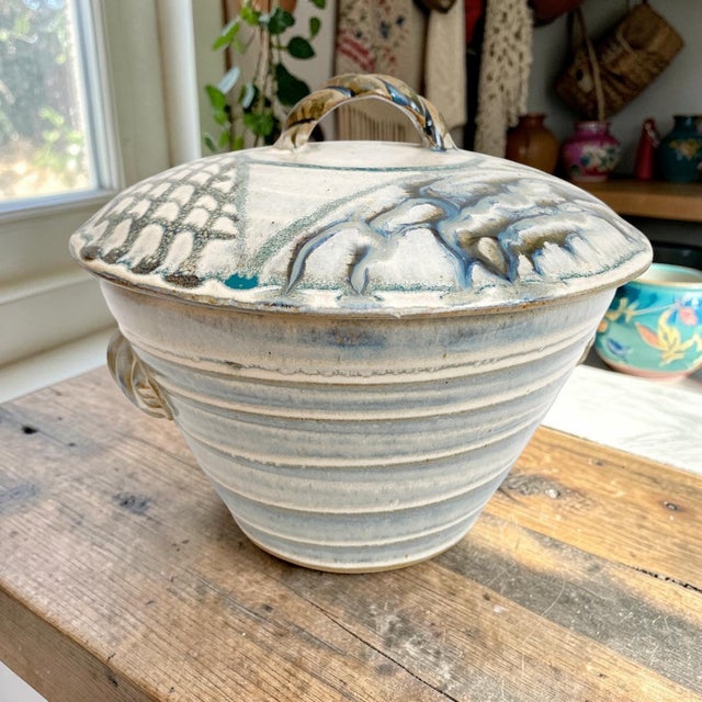 Experience the perfect blend of functionality and artistry with this Artisan Wheel Thrown Casserole Bowl with Lid. Crafted...