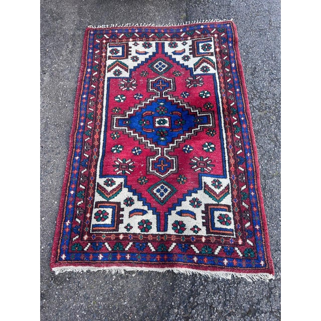 Vintage Handwoven Wool Rug, 1970s For Sale - Image 11 of 11