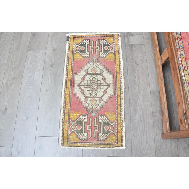Vintage Turkish Door Mat Rug For Sale - Image 6 of 6