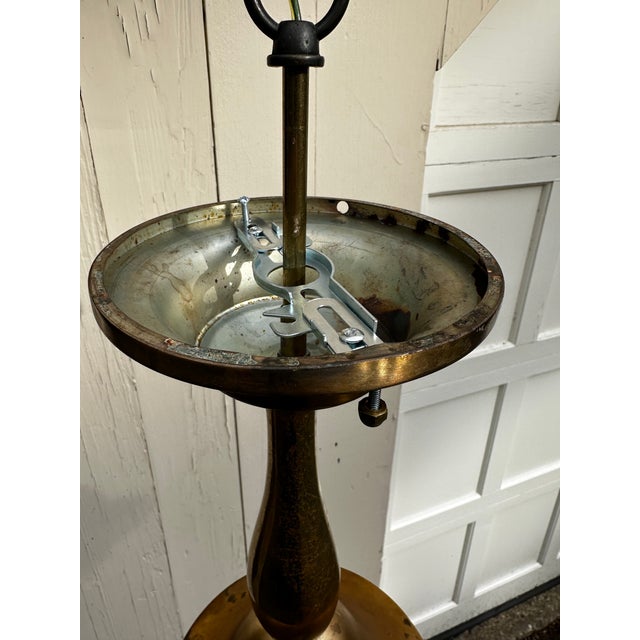 American Vintage Brass Ceiling Pendant For Sale - Image 3 of 7