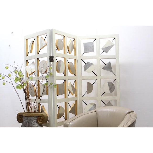Large 1970s Geometric Room Divider For Sale - Image 4 of 4