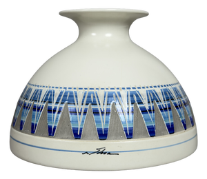 Artistic Ceramic Vase in Geometric Design