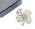 Chanel Silver CC Crystal Clover Leaf Brooch *Marked 08 *Made in France *Comes with the original box -It is approximately...