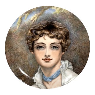 Haviland Limoges Hand Painted Portrait Plate C. 1876-1886 For Sale
