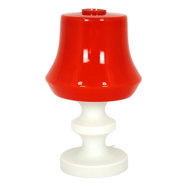 Vintage Glass Table Lamp from Lighting Glass, 1970s For Sale